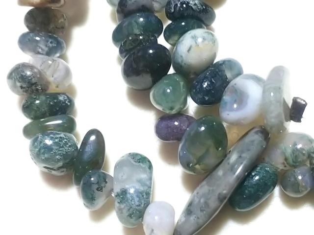 天然石★モスアゲート さざれ 1連 < 女性アクセサリー/時計 天然石★モスアゲート さざれ 1連 < 女性アクセサリー/時計の