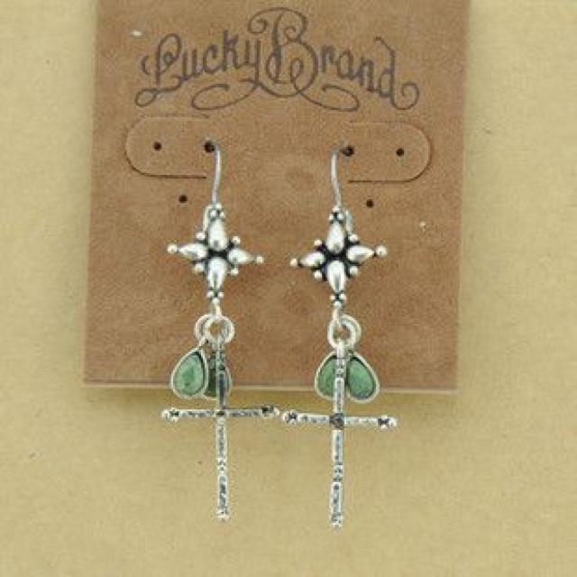 新品 Lucky brandアンティーク調十字架ピアス < ブランド  新品 Lucky brandアンティーク調十字架ピアス  < ブランドの