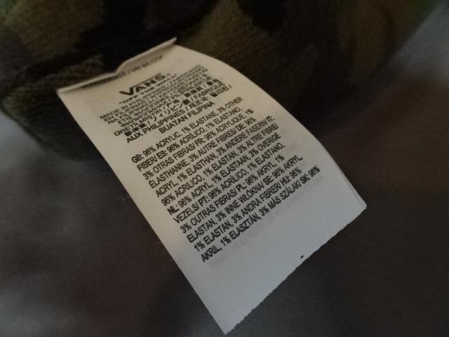 USA購入【VANS】チェッカー柄 x カモフラ柄 リバーシブル ニットキャップ < 男性ファッション  USA購入【VANS】チェッカー柄 x カモフラ柄 リバーシブル ニットキャップ < 男性ファッションの