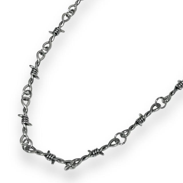 【新品】有刺鉄線デザインネックレス☆PUNK☆ROCK < 男性アクセサリー/時計  【新品】有刺鉄線デザインネックレス☆PUNK☆ROCK < 男性アクセサリー/時計の