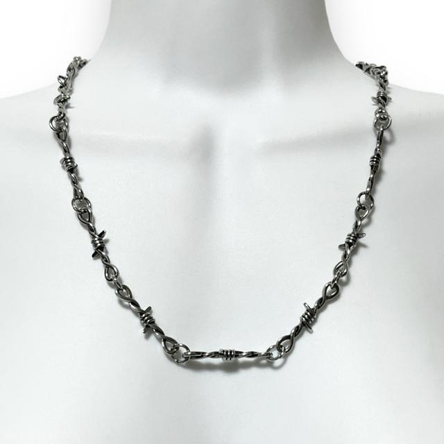 【新品】有刺鉄線デザインネックレス☆PUNK☆ROCK < 男性アクセサリー/時計  【新品】有刺鉄線デザインネックレス☆PUNK☆ROCK < 男性アクセサリー/時計の