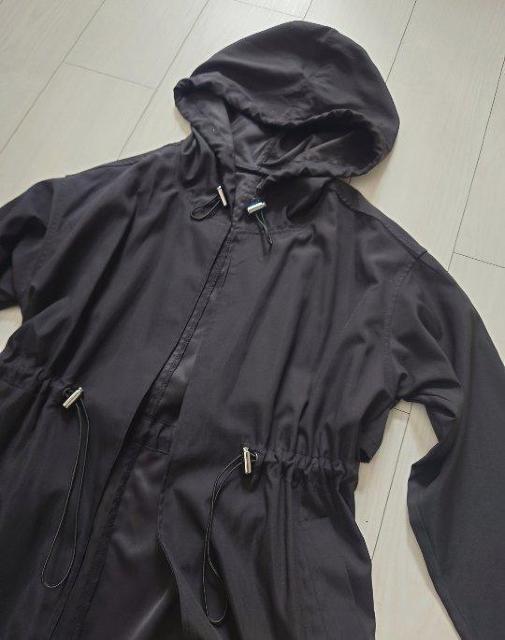 ウエスト細見え ボリュームロングコート ブラック サイズF < 女性ファッション  ウエスト細見え ボリュームロングコート ブラック サイズF < 女性ファッションの