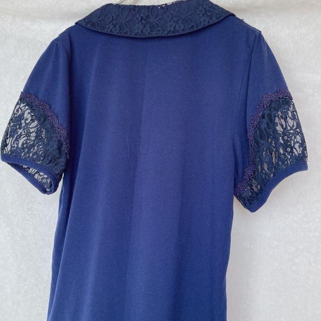 axes femme アクシーズ レース襟 半袖 トップス カットソー M ネイビー N2m < ブランド  axes femme アクシーズ レース襟 半袖 トップス カットソー M ネイビー N2m < ブランドの