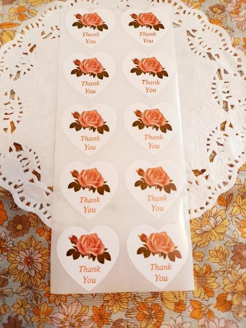 お裾分け☆薔薇柄ハート型ギフトシールシート☆ < インテリア/ライフ  お裾分け☆薔薇柄ハート型ギフトシールシート☆  < インテリア/ライフの