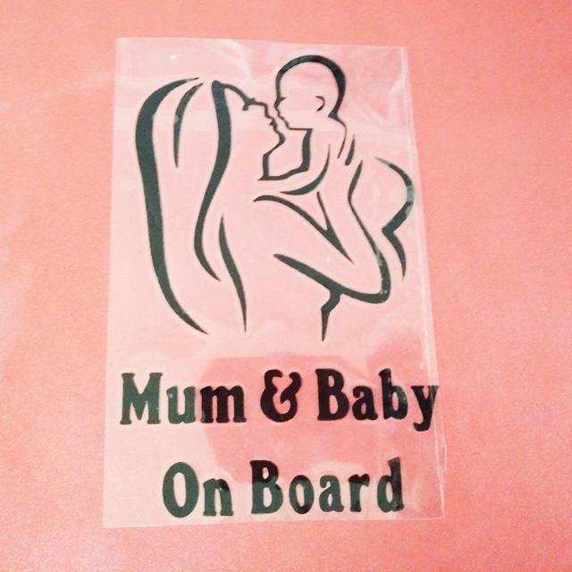 ママと赤ちゃん用 カーステッカー ブラック Mum & Baby On Board 車用ステッカー Baby in car < 自動車/バイク ママと赤ちゃん用 カーステッカー ブラック Mum & Baby On Board 車用ステッカー Baby in car < 自動車/バイク