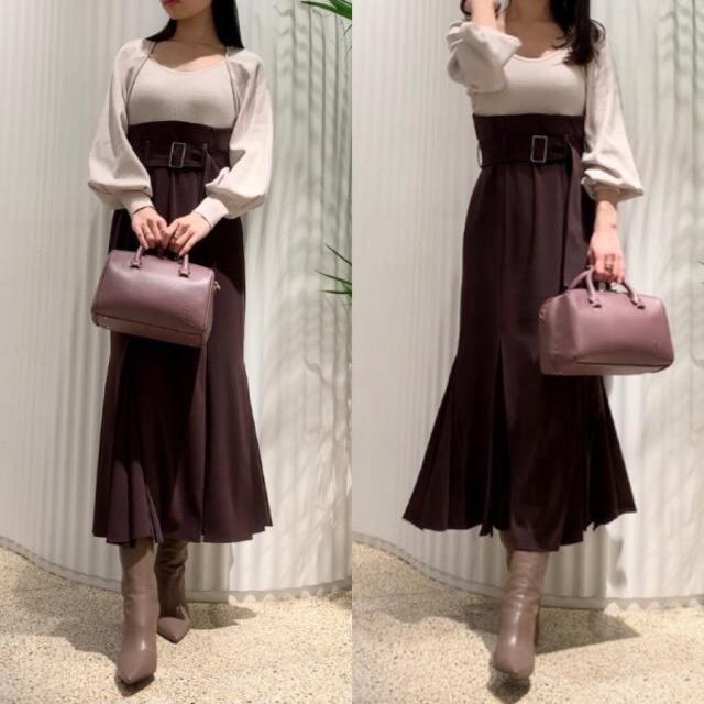 snidel★ニットドッキングマーメイドワンピース★ < ブランド snidel★ニットドッキングマーメイドワンピース★ < ブランドの