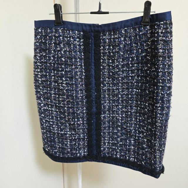 �g���[�o�[�`�@TORY BURCH�@�l�C�r�[ �c�C�[�h �^�C�g�X�J�[�g�@1135  �� �u�����h�� 