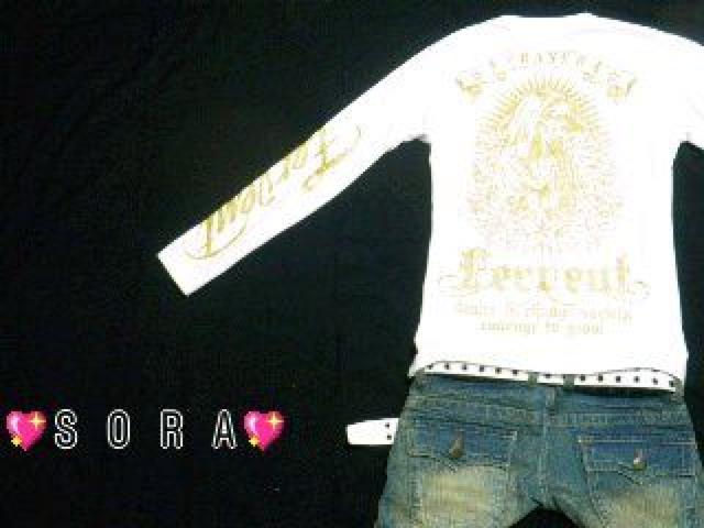 オラオラ.悪羅悪羅♪バックスカルマリアデザインロンT ホワイト < 男性ファッション オラオラ.悪羅悪羅♪バックスカルマリアデザインロンT ホワイト < 男性ファッションの