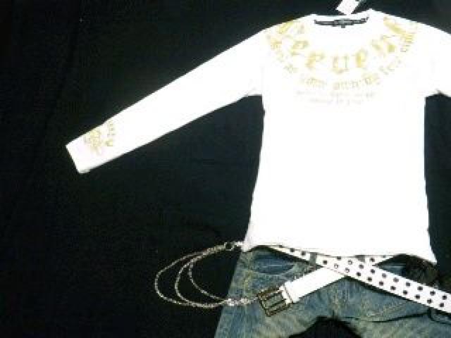 オラオラ.悪羅悪羅♪バックスカルマリアデザインロンT ホワイト < 男性ファッション オラオラ.悪羅悪羅♪バックスカルマリアデザインロンT ホワイト < 男性ファッションの