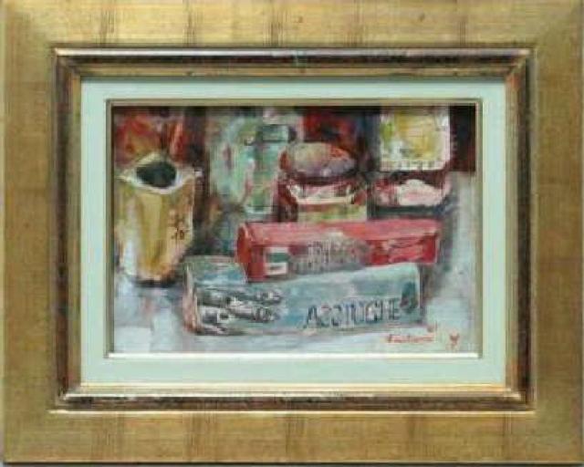 絵画 油絵 矢橋健太郎 サムホール『アンチョビペーストの箱』真作保証 原画 < ホビー 絵画 油絵 矢橋健太郎 サムホール『アンチョビペーストの箱』真作保証 原画 < ホビーの