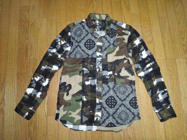 SOPHNET.ソフネットMULTI MIX FLANNEL B.D SHIRT 迷彩 ペイズリー柄ミックス フランネルシャツ S < ブランド  SOPHNET.ソフネットMULTI MIX FLANNEL B.D SHIRT 迷彩 ペイズリー柄ミックス フランネルシャツ S  < ブランドの