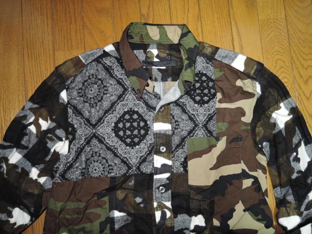 SOPHNET.ソフネットMULTI MIX FLANNEL B.D SHIRT 迷彩 ペイズリー柄ミックス フランネルシャツ S < ブランド  SOPHNET.ソフネットMULTI MIX FLANNEL B.D SHIRT 迷彩 ペイズリー柄ミックス フランネルシャツ S < ブランドの