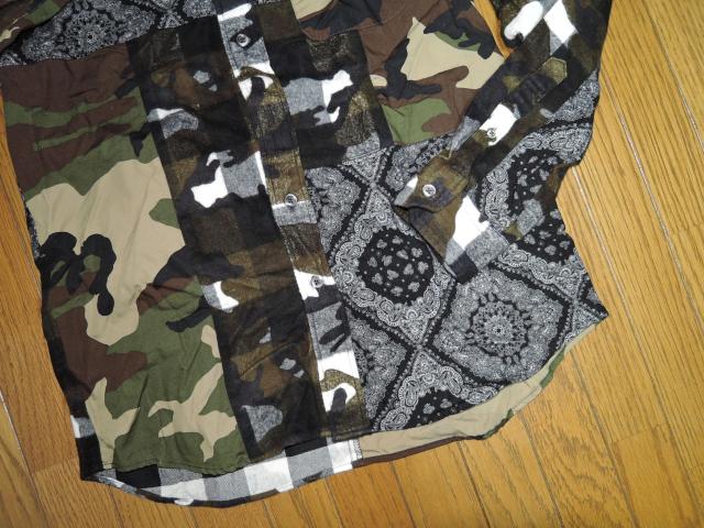 SOPHNET.ソフネットMULTI MIX FLANNEL B.D SHIRT 迷彩 ペイズリー柄ミックス フランネルシャツ S < ブランド  SOPHNET.ソフネットMULTI MIX FLANNEL B.D SHIRT 迷彩 ペイズリー柄ミックス フランネルシャツ S < ブランドの
