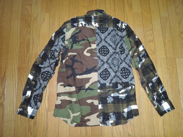 SOPHNET.ソフネットMULTI MIX FLANNEL B.D SHIRT 迷彩 ペイズリー柄ミックス フランネルシャツ S < ブランド  SOPHNET.ソフネットMULTI MIX FLANNEL B.D SHIRT 迷彩 ペイズリー柄ミックス フランネルシャツ S < ブランドの
