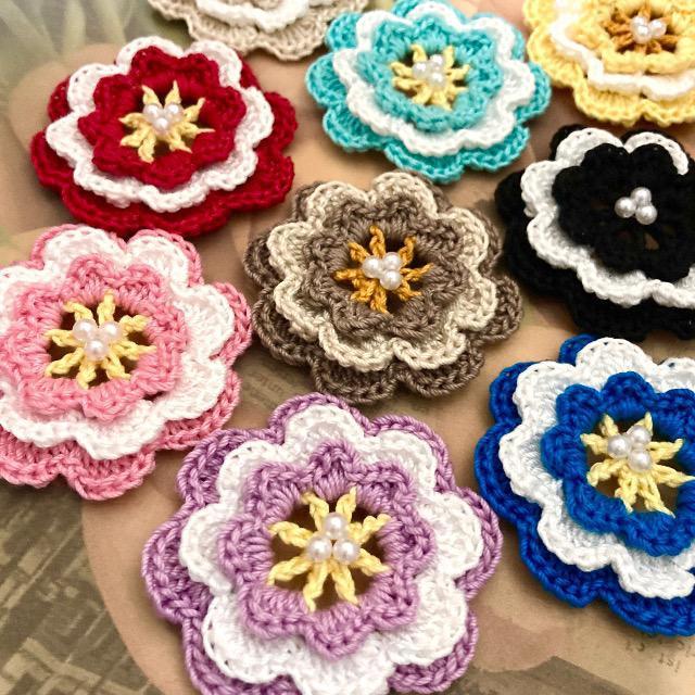 ハンドメイド♪レース編みお花のモチーフ < 女性ファッション  ハンドメイド♪レース編みお花のモチーフ < 女性ファッションの