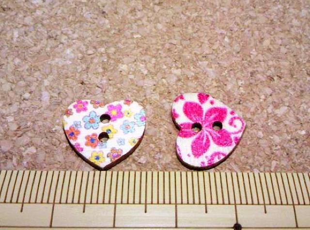 柄ウッドボタン50個花柄のハート < ペット/手芸/園芸  柄ウッドボタン50個花柄のハート < ペット/手芸/園芸の