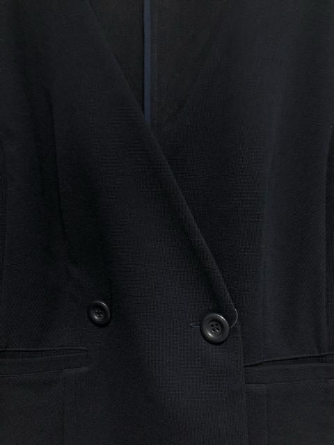 新品☆LL♪紺系♪ノーカラーのダブルジャケット♪合わせやすい♪☆Q363 < 女性ファッション  新品☆LL♪紺系♪ノーカラーのダブルジャケット♪合わせやすい♪☆Q363 < 女性ファッションの