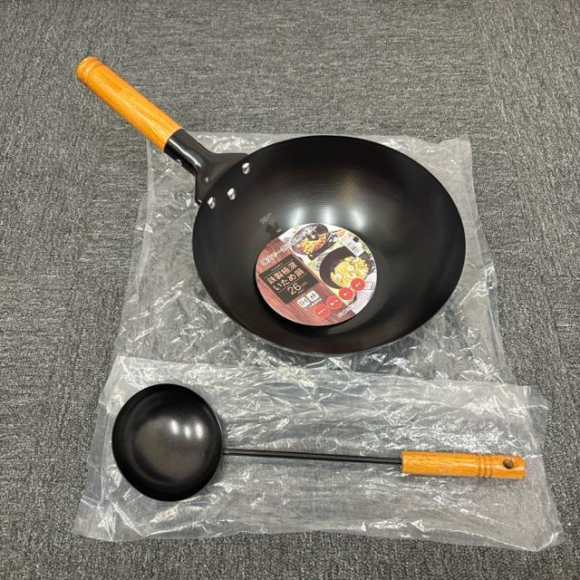 即決 新品 IRON WOK 鉄製極深いため鍋 26cm お玉付 < インテリア/ライフ 即決 新品 IRON WOK 鉄製極深いため鍋 26cm お玉付 < インテリア/ライフの