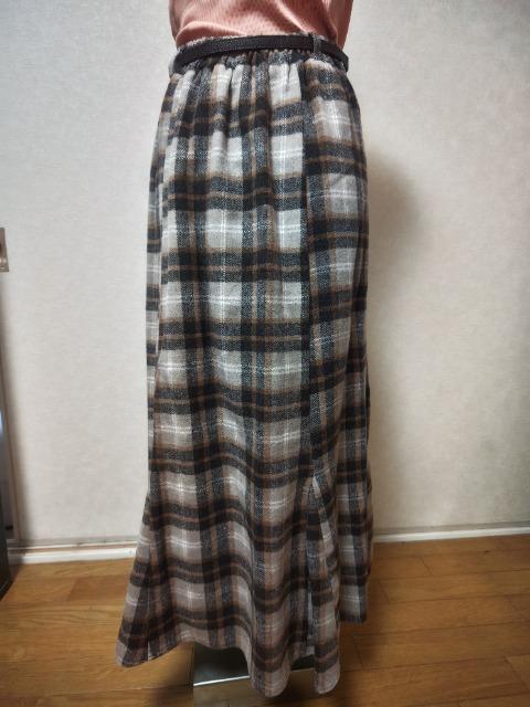 ★ベルト付きチェック柄スカート★L★ < 女性ファッション ★ベルト付きチェック柄スカート★L★ < 女性ファッションの