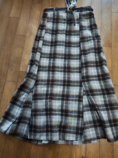 ★ベルト付きチェック柄スカート★L★ < 女性ファッション ★ベルト付きチェック柄スカート★L★ < 女性ファッションの