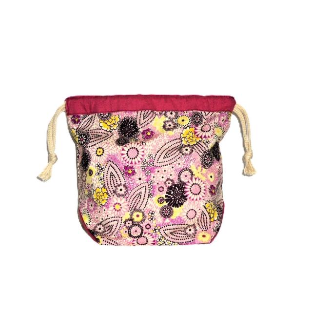 【底マチ幅が広い巾着】◆【Flower Shower】◆裏地あり巾着 < 女性ファッション 【底マチ幅が広い巾着】◆【Flower Shower】◆裏地あり巾着 < 女性ファッションの