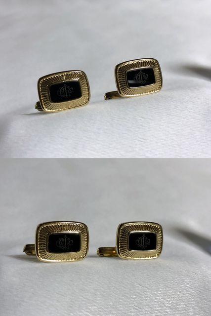 正規未 ディオールDior ヴィンテージ CDRロゴストライプカフス 金×黒カフリンクス ボタン < ブランド  正規未 ディオールDior ヴィンテージ CDRロゴストライプカフス 金×黒カフリンクス ボタン < ブランドの