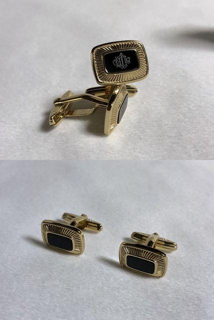 正規未 ディオールDior ヴィンテージ CDRロゴストライプカフス 金×黒カフリンクス ボタン < ブランド  正規未 ディオールDior ヴィンテージ CDRロゴストライプカフス 金×黒カフリンクス ボタン < ブランドの