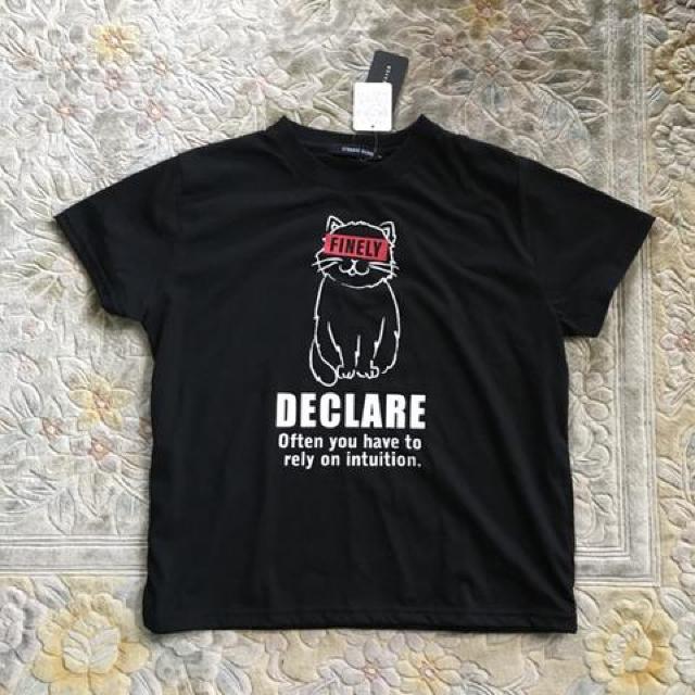 大きいサイズ3L・ロゴ&猫キャラクタープリントTシャツ < 女性ファッション  大きいサイズ3L・ロゴ&猫キャラクタープリントTシャツ  < 女性ファッションの