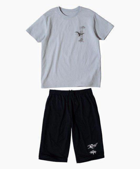 4Lサイズ!男際立つ!和柄!&吸汗速乾!ハーフパンツ&半袖Tシャツ!セット!新品! < 男性ファッション  4Lサイズ!男際立つ!和柄!&吸汗速乾!ハーフパンツ&半袖Tシャツ!セット!新品!  < 男性ファッションの