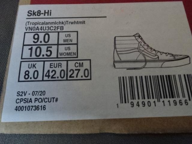 激レア USA購入 ハイビスカス花柄 バンズ【Vans Sk8-Hi】27.0a < ブランド  激レア USA購入 ハイビスカス花柄 バンズ【Vans Sk8-Hi】27.0a < ブランドの