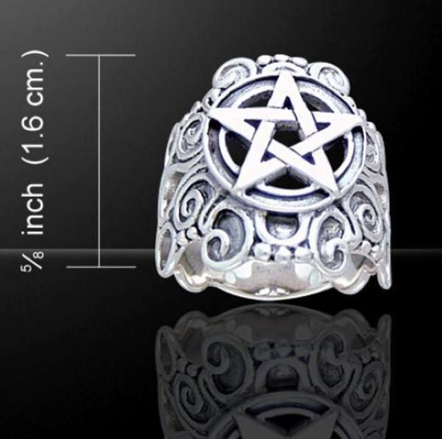 PeterStone: Scrollwork Pentacle Ring < 女性アクセサリー/時計  PeterStone: Scrollwork Pentacle Ring < 女性アクセサリー/時計の