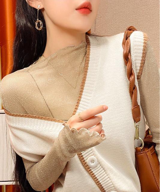 送料無料 新品 ラメ入り シースルートップス セクシー < 女性ファッション  送料無料 新品 ラメ入り シースルートップス セクシー < 女性ファッションの