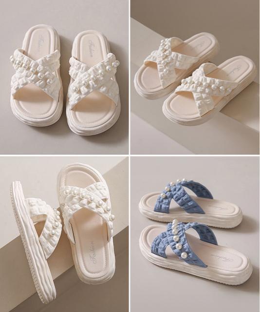 送料無料 新品 クロスベルト厚底サンダルスリッパサンダル < 女性ファッション  送料無料 新品 クロスベルト厚底サンダルスリッパサンダル < 女性ファッションの