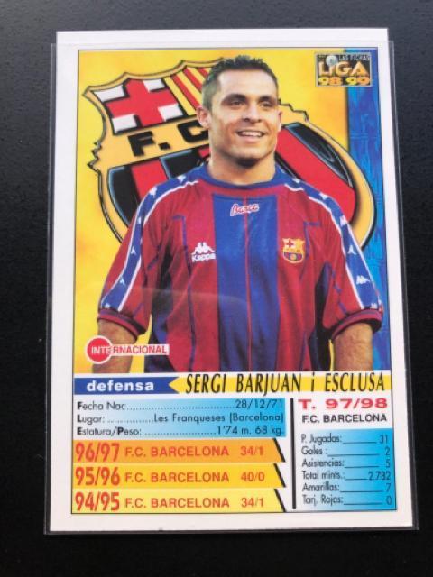 1998MUNDI CROMO/NO-6・FCバルセロナ・セルジ・バルファン < トレーディングカード  1998MUNDI CROMO/NO-6・FCバルセロナ・セルジ・バルファン < トレーディングカードの