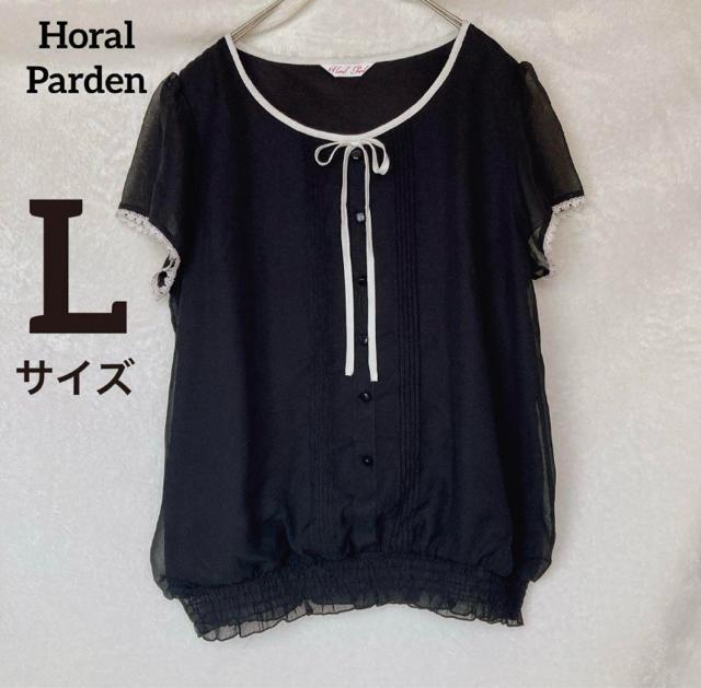 プルオーバー トップス チュニック 半袖 L リボン付き ブラック ゴシック N2m < 女性ファッション プルオーバー トップス チュニック 半袖 L リボン付き ブラック ゴシック N2m < 女性ファッションの