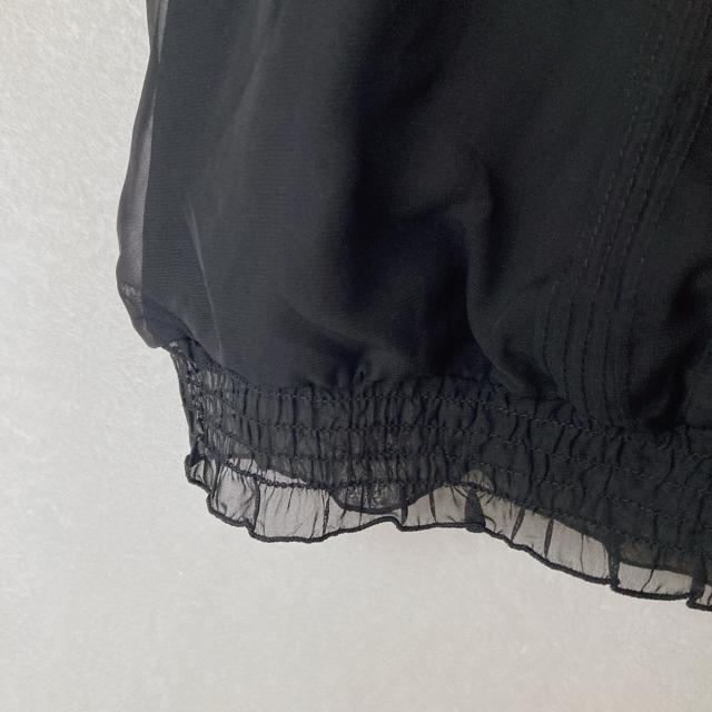 プルオーバー トップス チュニック 半袖 L リボン付き ブラック ゴシック N2m < 女性ファッション プルオーバー トップス チュニック 半袖 L リボン付き ブラック ゴシック N2m < 女性ファッションの