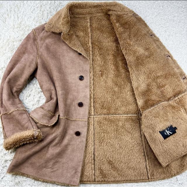 極美品!!! カルバンクライン【至高の肌触り】Calvin Klein ムートンコート XL ボア ファー 毛皮 ロング丈◎ 極暖 < 男性ファッション  極美品!!! カルバンクライン【至高の肌触り】Calvin Klein ムートンコート XL ボア ファー 毛皮 ロング丈◎ 極暖  < 男性ファッションの
