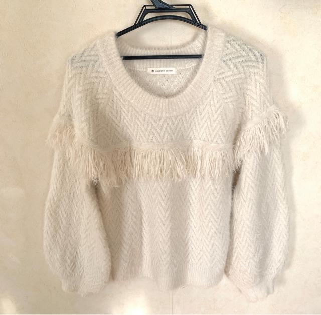 切手可 マジェスティックレゴン ニット ホワイト < ブランド 切手可 マジェスティックレゴン ニット ホワイト < ブランドの