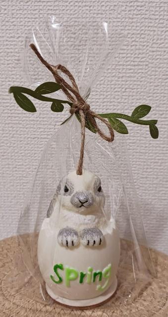うさぎがひょっこり♪ たまごロップ ソイアロマキャンドル / 春のインテリア・ギフト ブロークンリンクス < インテリア/ライフ うさぎがひょっこり♪ たまごロップ ソイアロマキャンドル / 春のインテリア・ギフト ブロークンリンクス < インテリア/ライフの