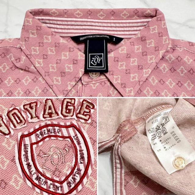 ゾーイZOY メンズポロシャツ ダイヤ ピンク#1 < レジャー/スポーツ ゾーイZOY メンズポロシャツ ダイヤ ピンク#1 < レジャー/スポーツの