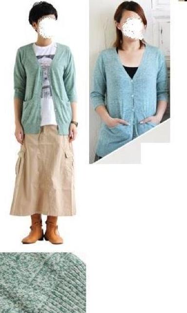 In this lifeインディスライフ柔らかコットン100%素材七分袖Vネックカーディガン < 女性ファッション  In this lifeインディスライフ柔らかコットン100%素材七分袖Vネックカーディガン < 女性ファッションの