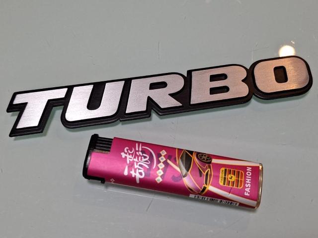 ●TURBOターボ アルミ削出し仕様 凹凸仕上 SILVER&BLACK エンブレム 新品未開封品! < 自動車/バイク ●TURBOターボ アルミ削出し仕様 凹凸仕上 SILVER&BLACK エンブレム 新品未開封品! < 自動車/バイク