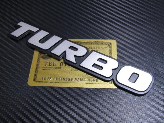 ●TURBOターボ アルミ削出し仕様 凹凸仕上 SILVER&BLACK エンブレム 新品未開封品! < 自動車/バイク ●TURBOターボ アルミ削出し仕様 凹凸仕上 SILVER&BLACK エンブレム 新品未開封品! < 自動車/バイク