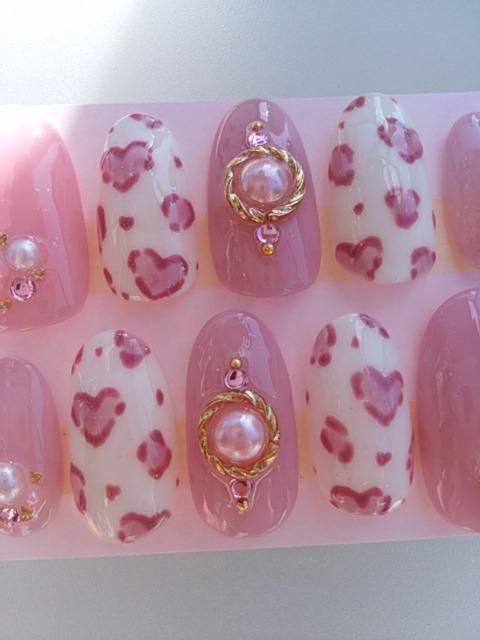 ジェルネイル.スモーキーピンク&レオパード.ヒョウ柄.ロングオーバル < 香水/コスメ/ネイル  ジェルネイル.スモーキーピンク&レオパード.ヒョウ柄.ロングオーバル < 香水/コスメ/ネイルの