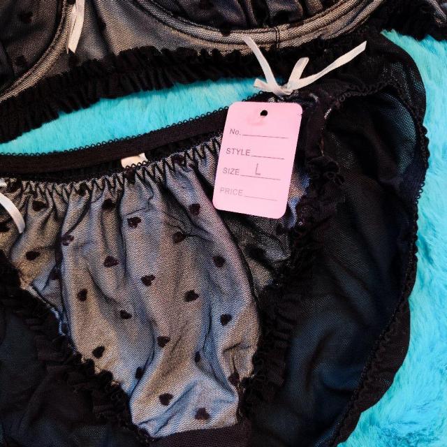 柄透けメッシュがエロ可愛ッ。。。G85×L。。プチハート柄ブラジャー&ショーツセット。大きいサイズグラマー。。。 < 女性ファッション  柄透けメッシュがエロ可愛ッ。。。G85×L。。プチハート柄ブラジャー&ショーツセット。大きいサイズグラマー。。。 < 女性ファッションの