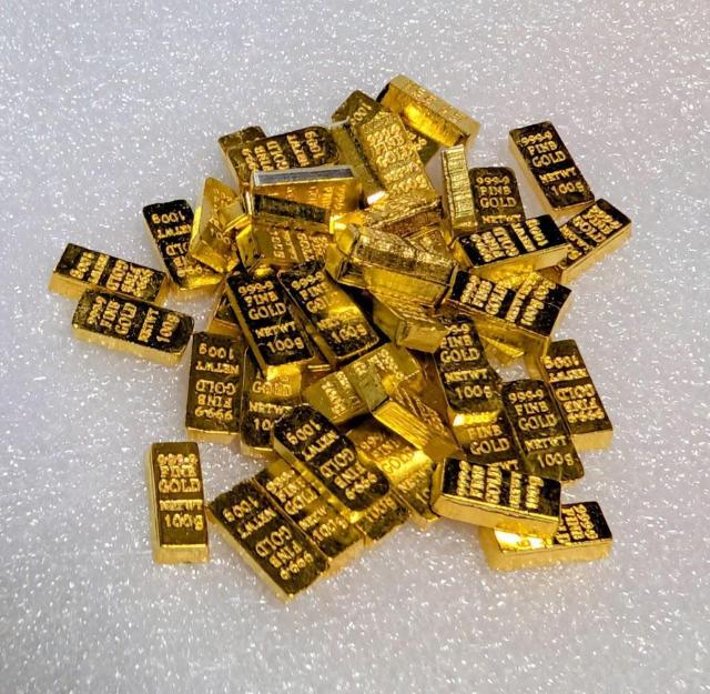 ミニチュア★金塊★ゴールドバー★ブロックタイプ★10個セット★リーメント★金属製★ドールハウス★ < おもちゃ ミニチュア★金塊★ゴールドバー★ブロックタイプ★10個セット★リーメント★金属製★ドールハウス★ < おもちゃの