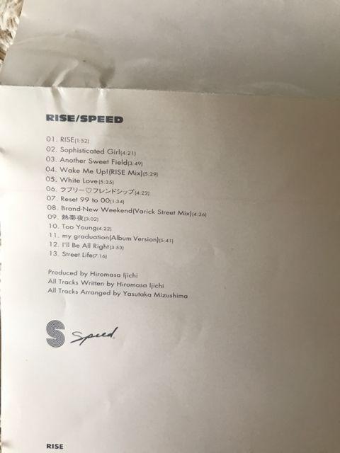 RISE  SPEED  CD  日本盤 < タレントグッズ  RISE  SPEED  CD  日本盤 < タレントグッズの
