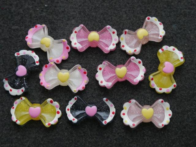 プラパーツ 手芸・アクセサリーパーツ  ハートフリルりぼん10個セット < 香水/コスメ/ネイル  プラパーツ 手芸・アクセサリーパーツ  ハートフリルりぼん10個セット  < 香水/コスメ/ネイルの