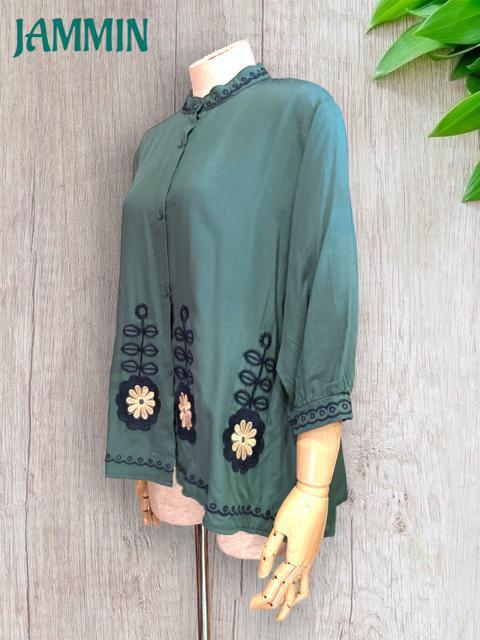 アジアン刺繍入りブラウス★エスニック★アジアン★刺繍ブラウス < 女性ファッション  アジアン刺繍入りブラウス★エスニック★アジアン★刺繍ブラウス < 女性ファッションの