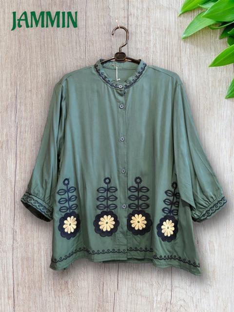 アジアン刺繍入りブラウス★エスニック★アジアン★刺繍ブラウス < 女性ファッション  アジアン刺繍入りブラウス★エスニック★アジアン★刺繍ブラウス < 女性ファッションの